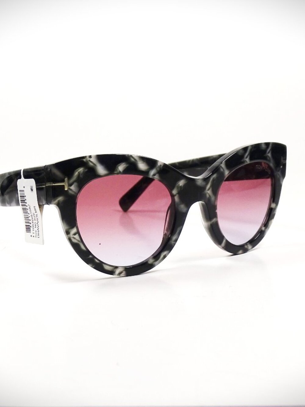 TOM FORD Lucilla TF1063 Grey Hqvqnq/Violet Gradient Lens 51-24-140 Sunglasses